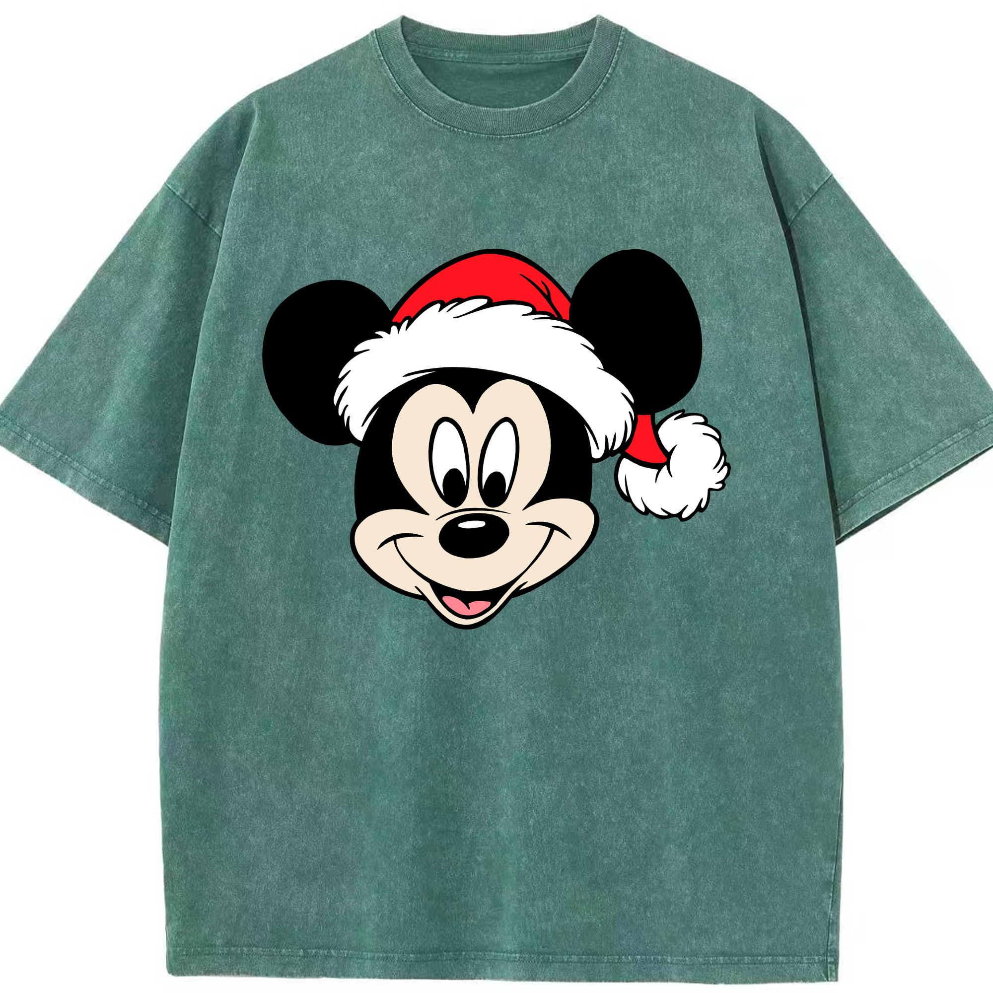 （画像用） ミッキーマウス Mickey Mouse 綿100% ヴィンテージ風 半袖Tシャツ（フロントプリント）